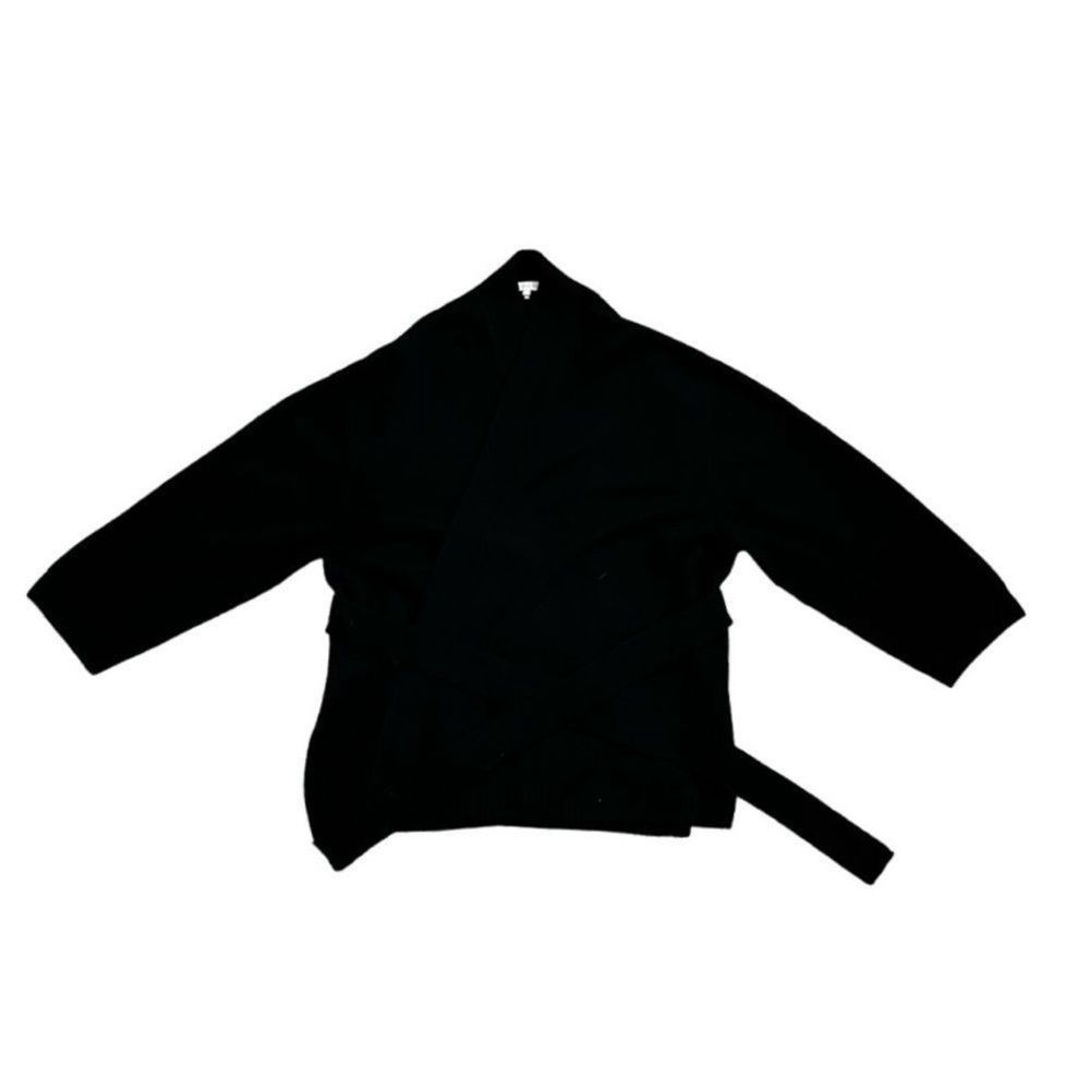 Naked Cashmere Black Belted Open Front Long Sleeve Cardigan N20868 Size Large - Picture 8 of 14